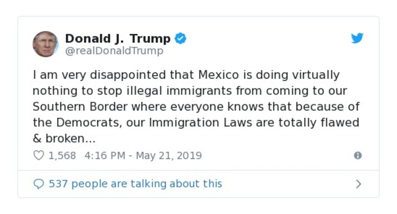 Post preview from Donald Trump