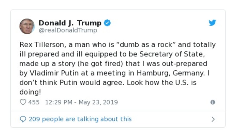 Post preview from Donald Trump