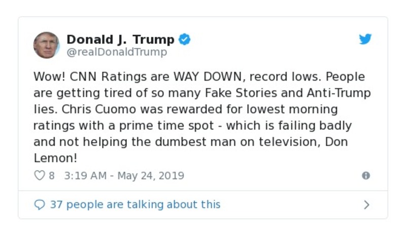 Post preview from Donald Trump