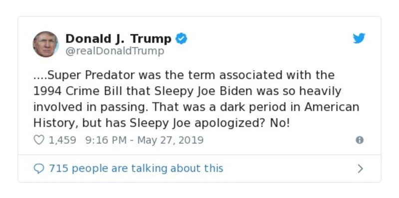 Post preview from Donald Trump