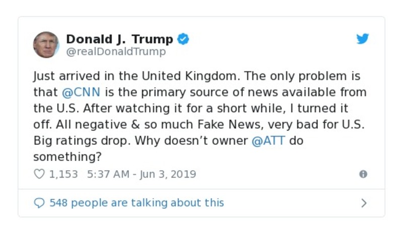 Post preview from Donald Trump