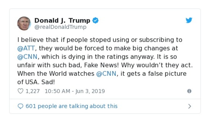 Post preview from Donald Trump