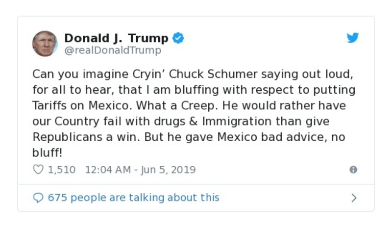 Post preview from Donald Trump