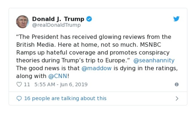 Post preview from Donald Trump