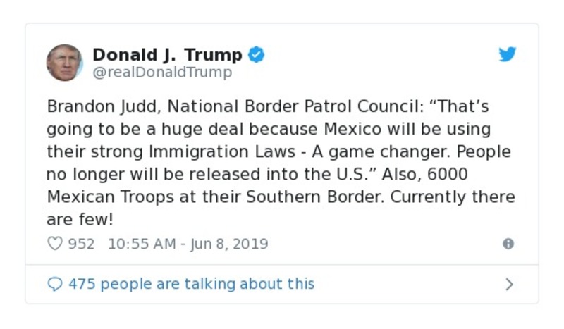 Post preview from Donald Trump