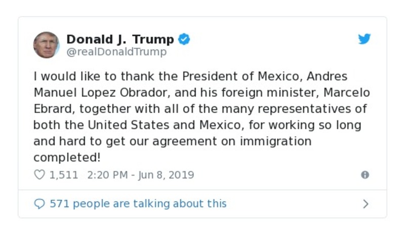 Post preview from Donald Trump