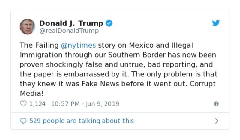 Post preview from Donald Trump