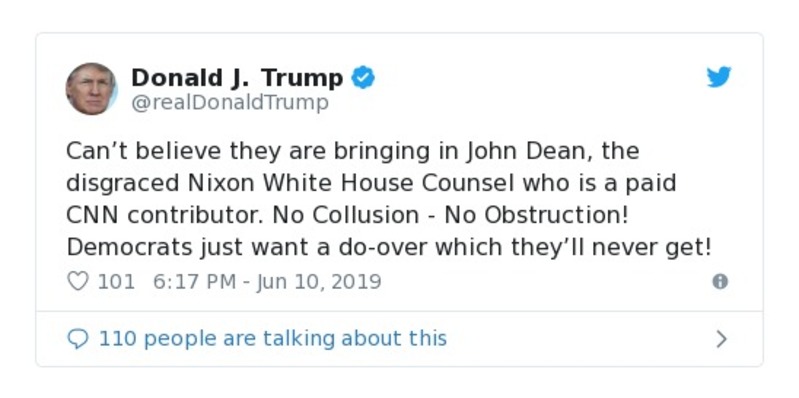 Post preview from Donald Trump