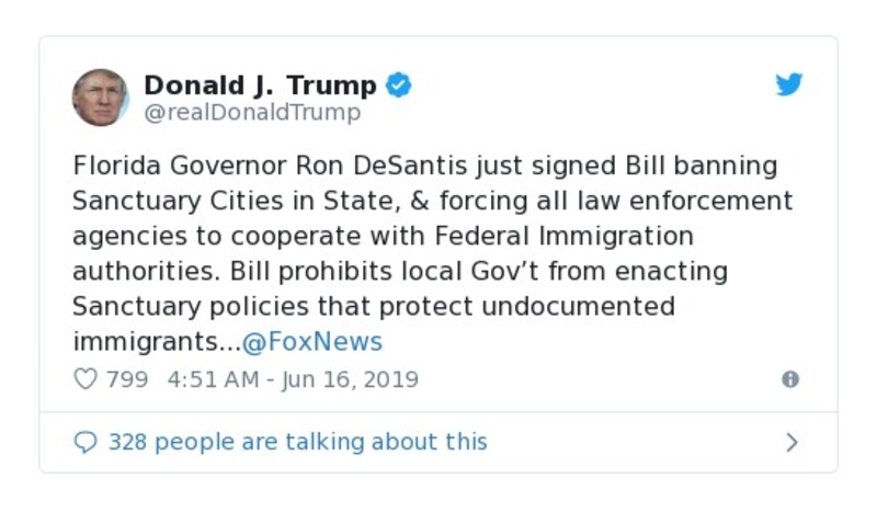 Post preview from Donald Trump