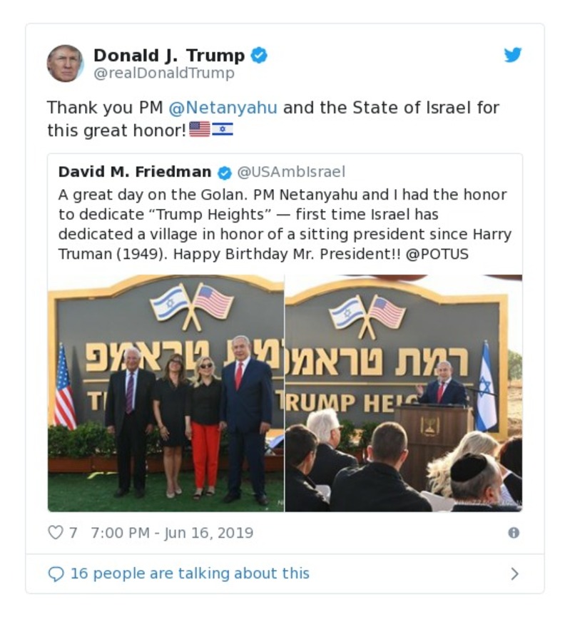 Post preview from Donald Trump