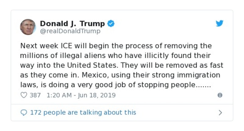 Post preview from Donald Trump