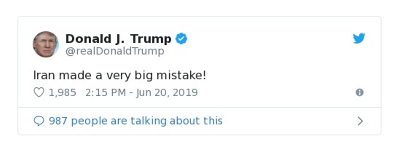 Post preview from Donald Trump