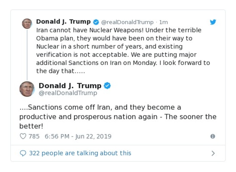 Post preview from Donald Trump