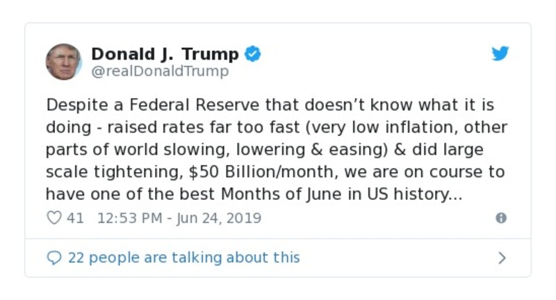 Post preview from Donald Trump