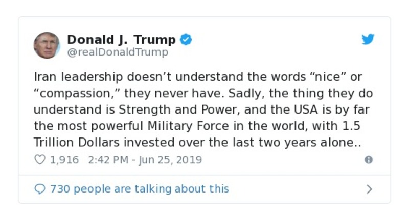 Post preview from Donald Trump