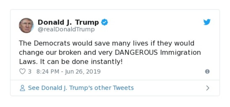 Post preview from Donald Trump