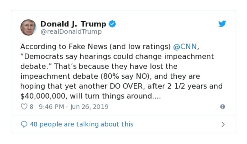 Post preview from Donald Trump