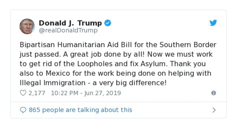 Post preview from Donald Trump