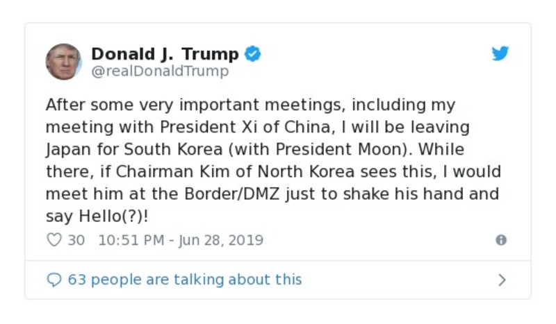 Post preview from Donald Trump