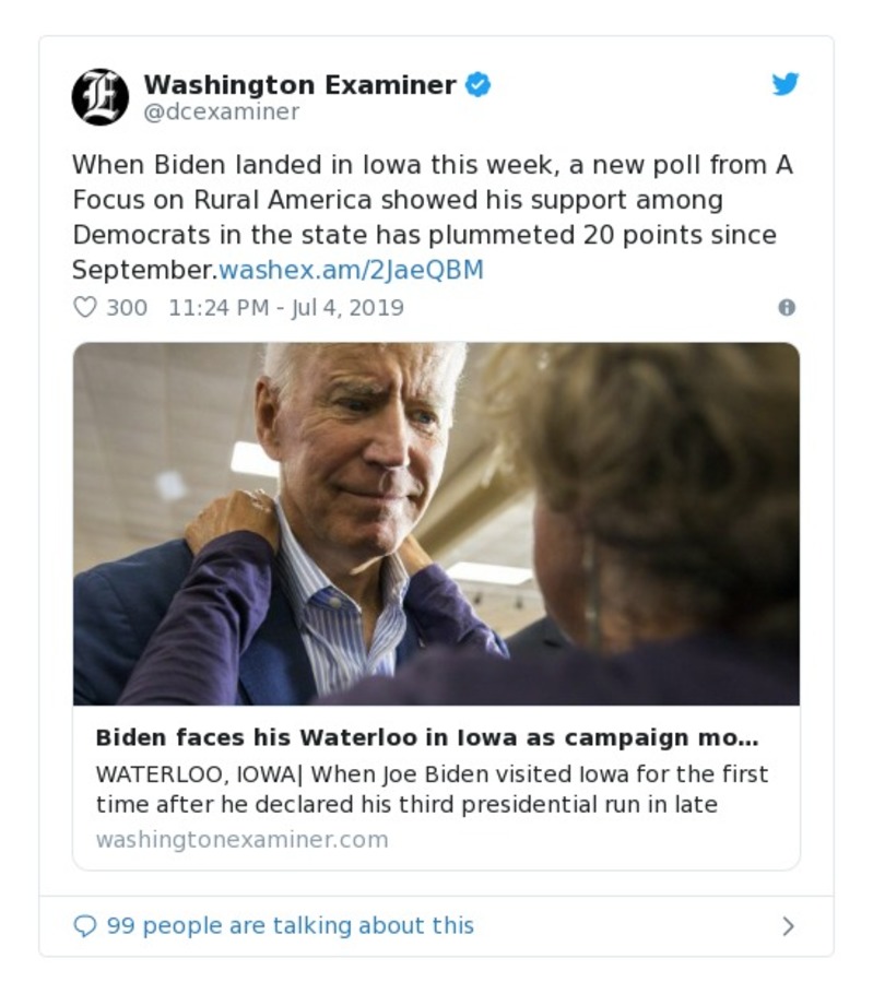 Post preview from Donald Trump