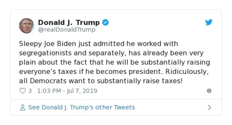 Post preview from Donald Trump