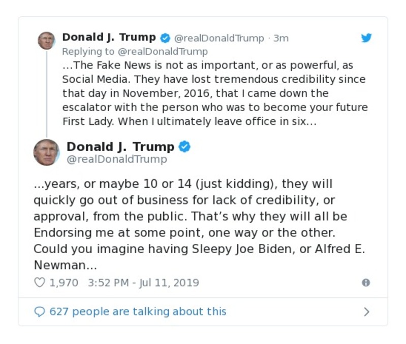 Post preview from Donald Trump