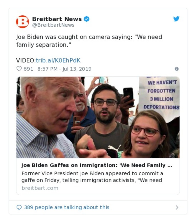 Post preview from Donald Trump