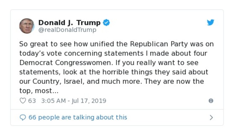 Post preview from Donald Trump