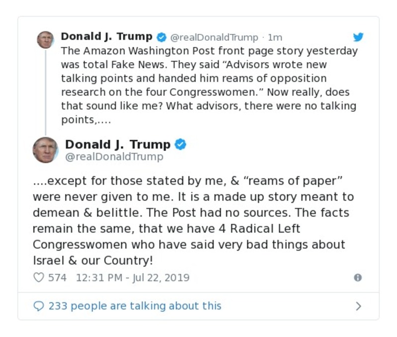 Post preview from Donald Trump