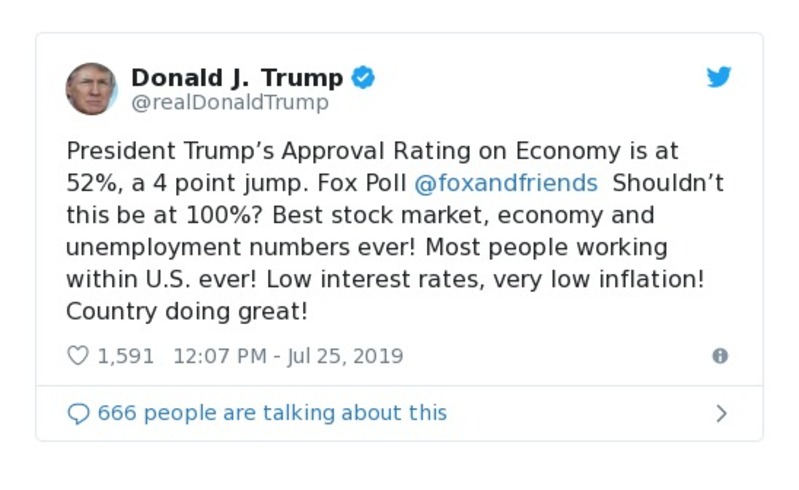 Post preview from Donald Trump