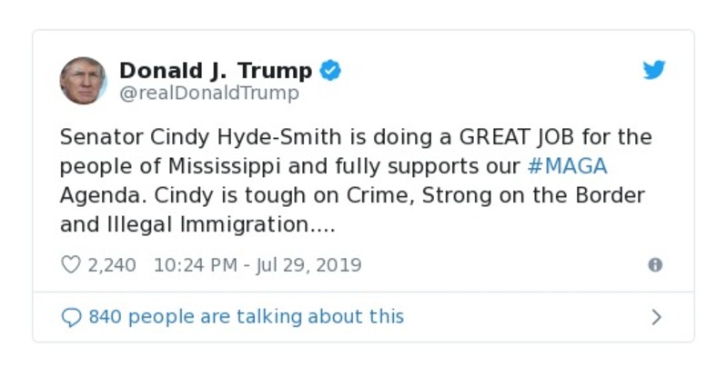 Post preview from Donald Trump