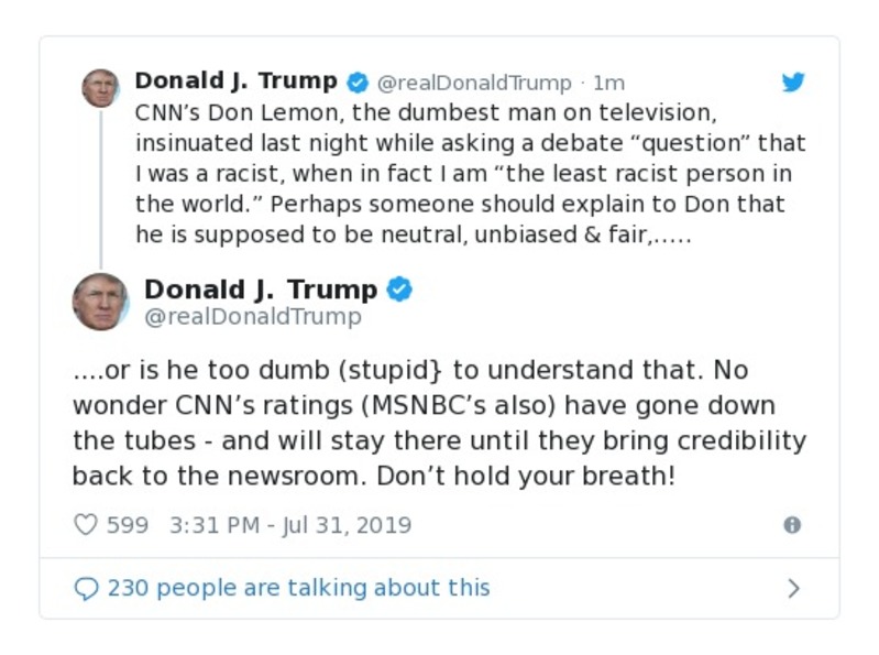 Post preview from Donald Trump