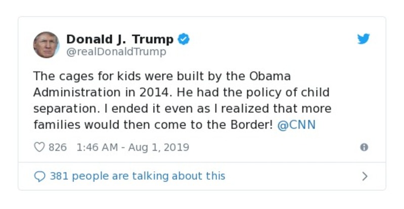 Post preview from Donald Trump