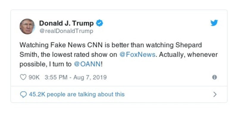 Post preview from Donald Trump