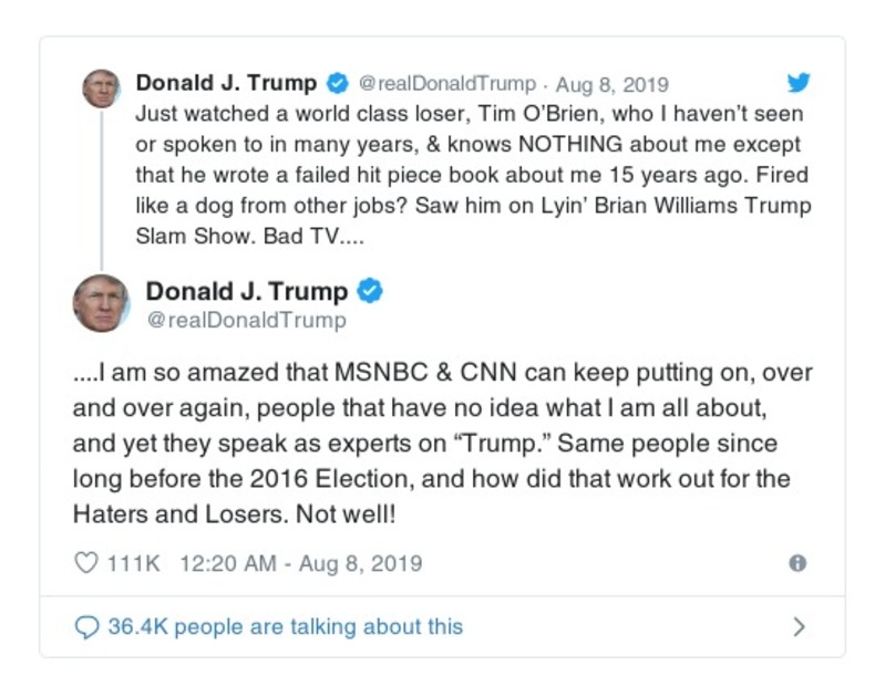 Post preview from Donald Trump