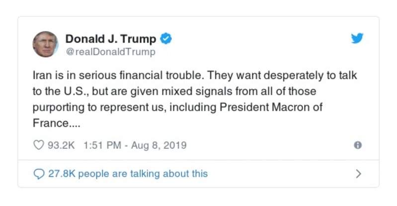 Post preview from Donald Trump