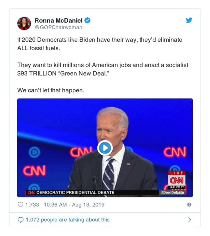 Post preview from Donald Trump