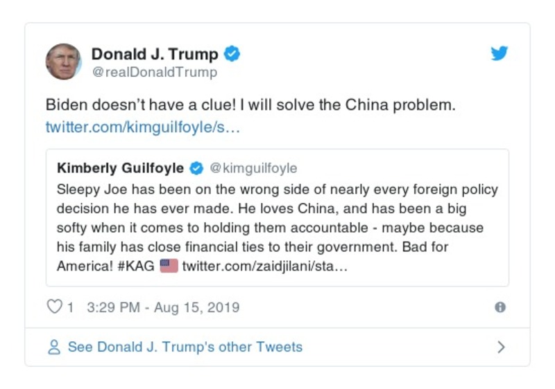 Post preview from Donald Trump