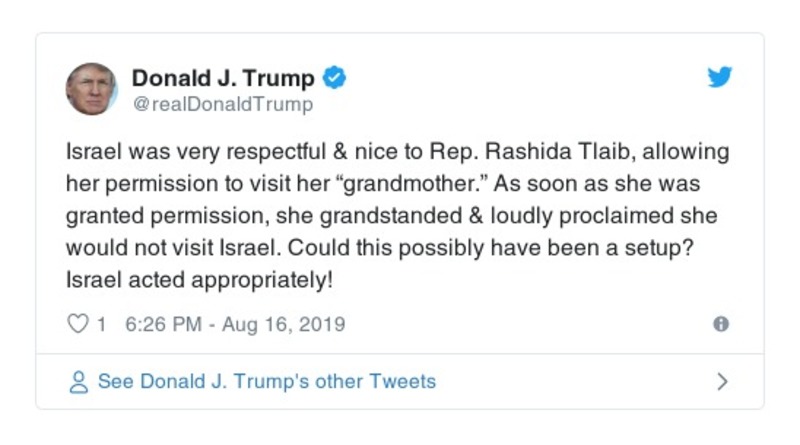 Post preview from Donald Trump