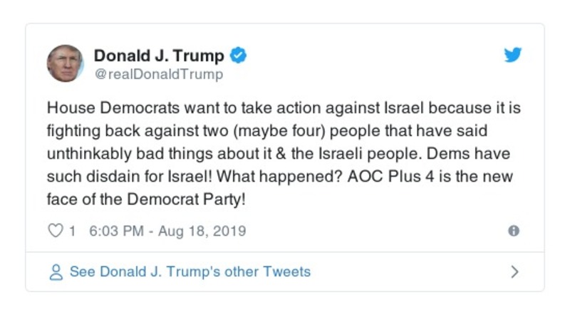 Post preview from Donald Trump