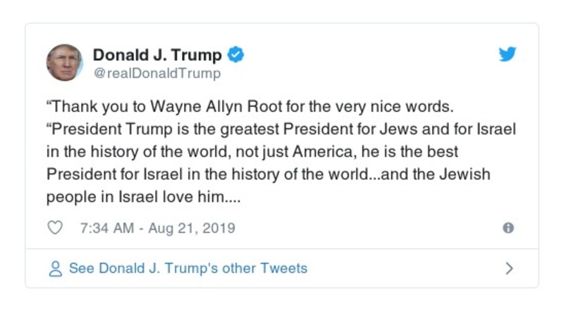 Post preview from Donald Trump