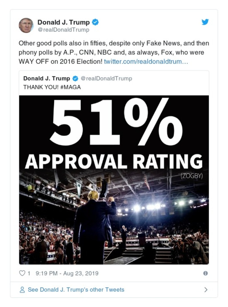 Post preview from Donald Trump