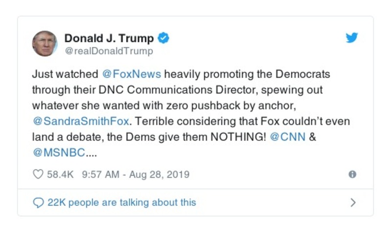 Post preview from Donald Trump