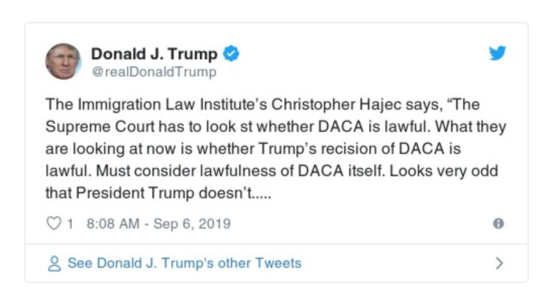 Post preview from Donald Trump