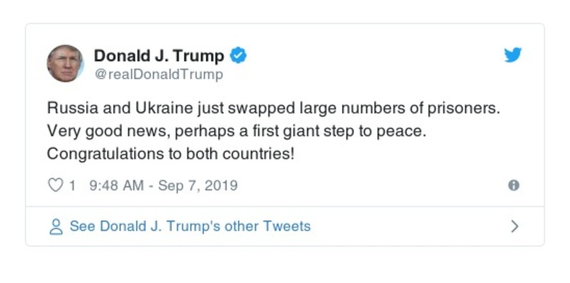 Post preview from Donald Trump