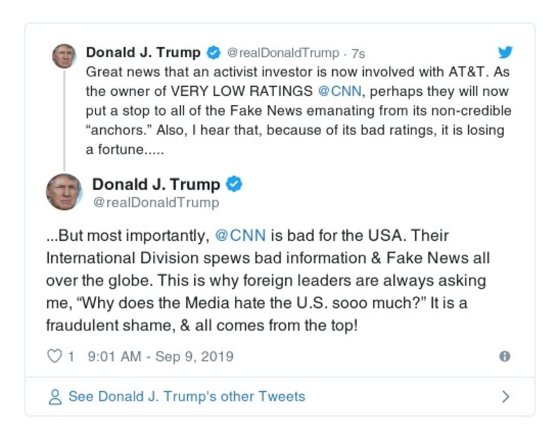 Post preview from Donald Trump