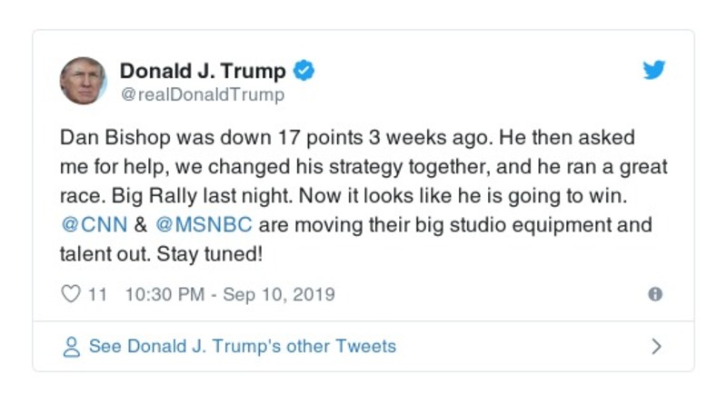 Post preview from Donald Trump