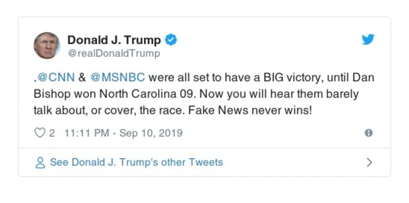 Post preview from Donald Trump