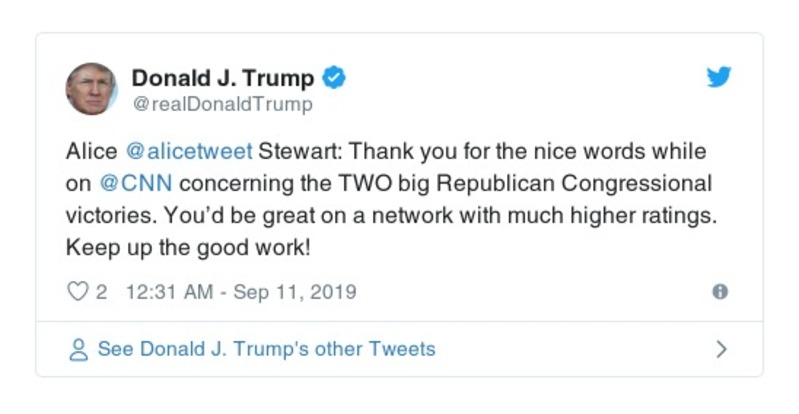 Post preview from Donald Trump