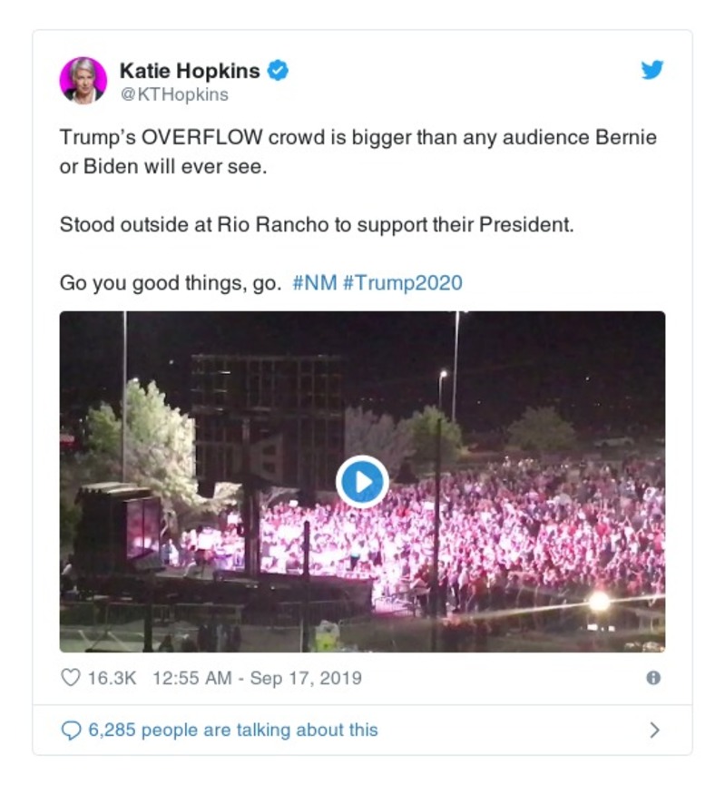 Post preview from Donald Trump